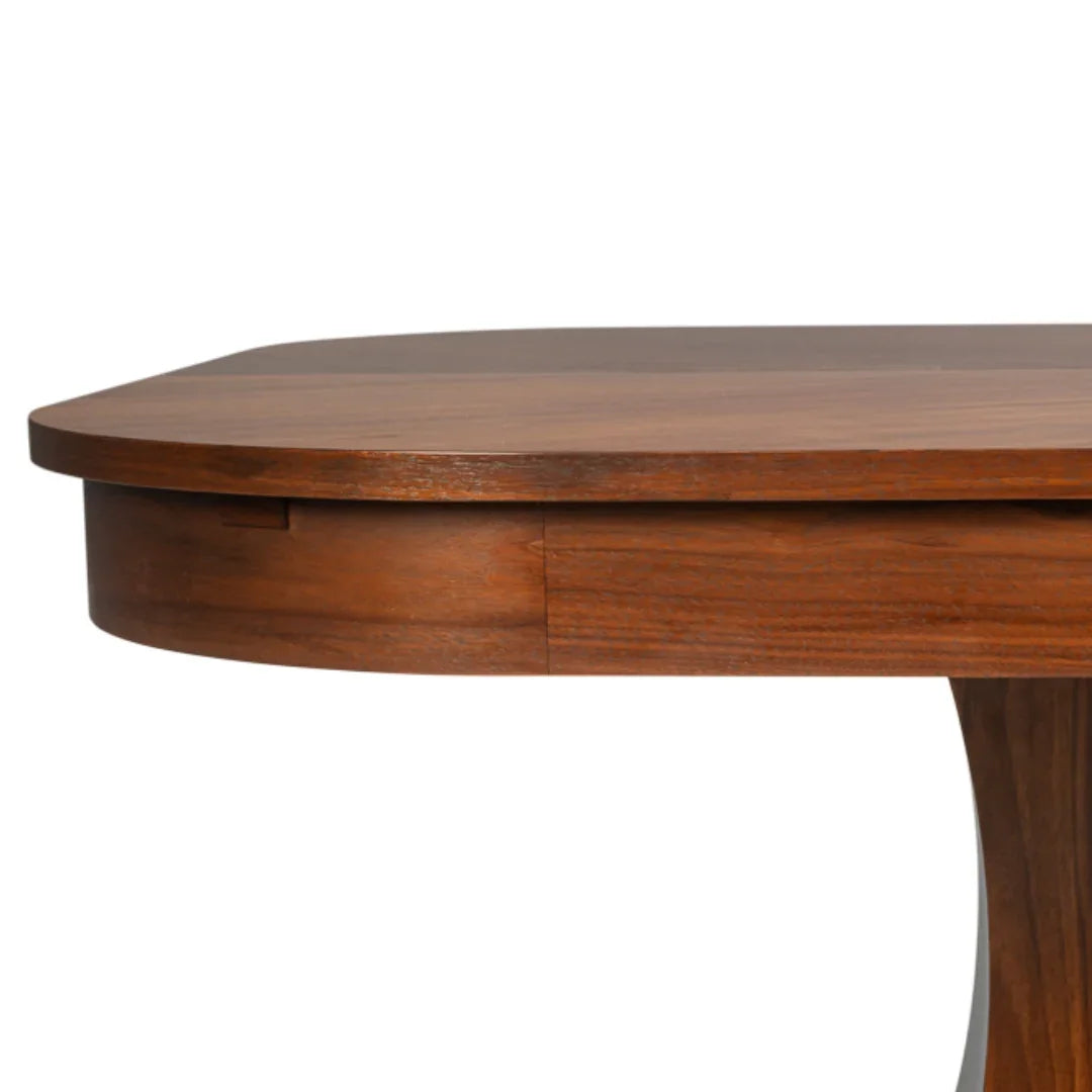 Sculpted Walnut Jupe Extendable Table