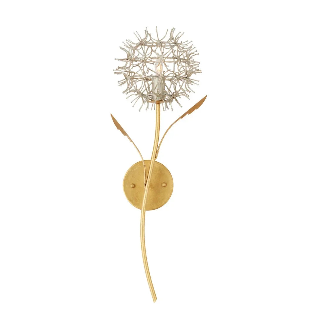 Wish Flower Silver and Gold Wall Sconce