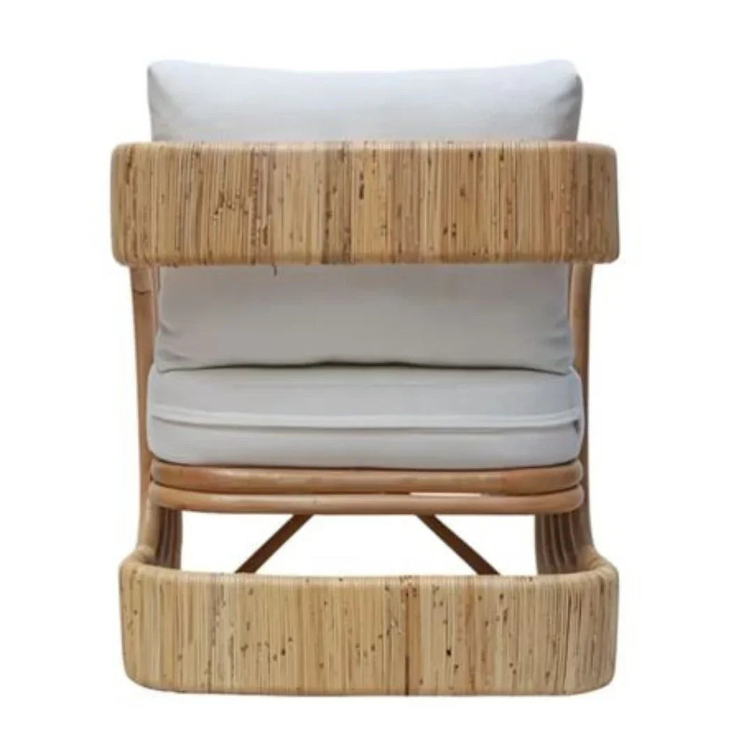 Sculptural Rattan Lounge Chair