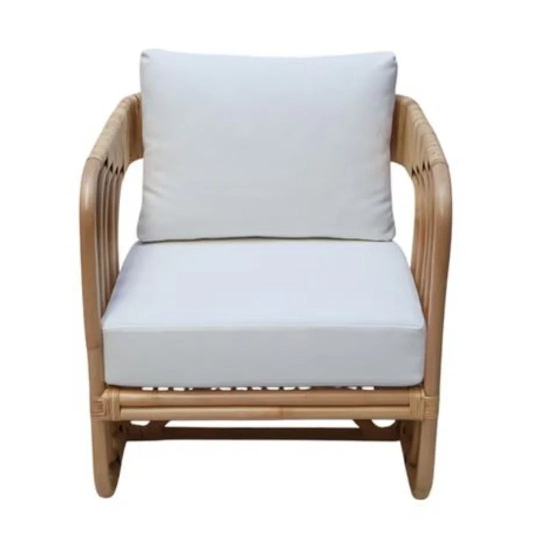 Sculptural Rattan Lounge Chair
