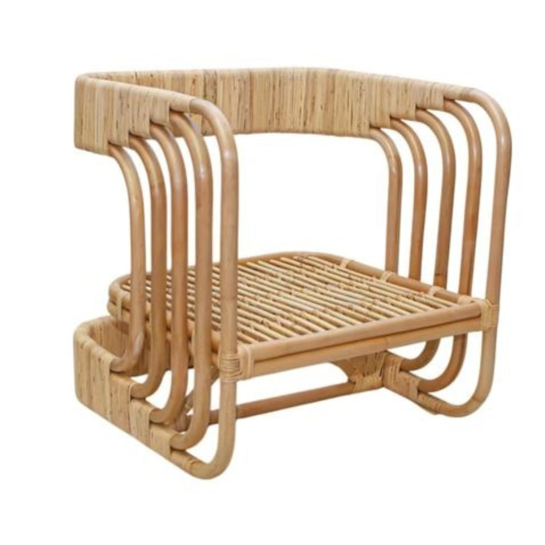 Sculptural Rattan Lounge Chair