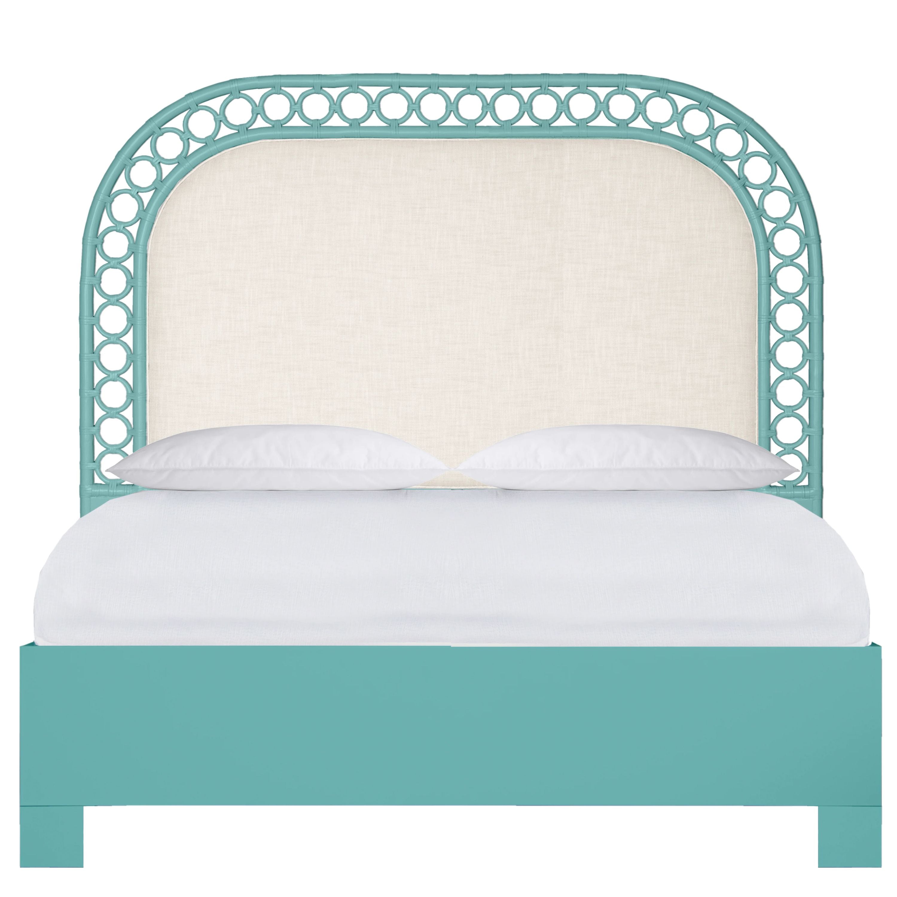 Solana Rattan and Wood Arched Bed