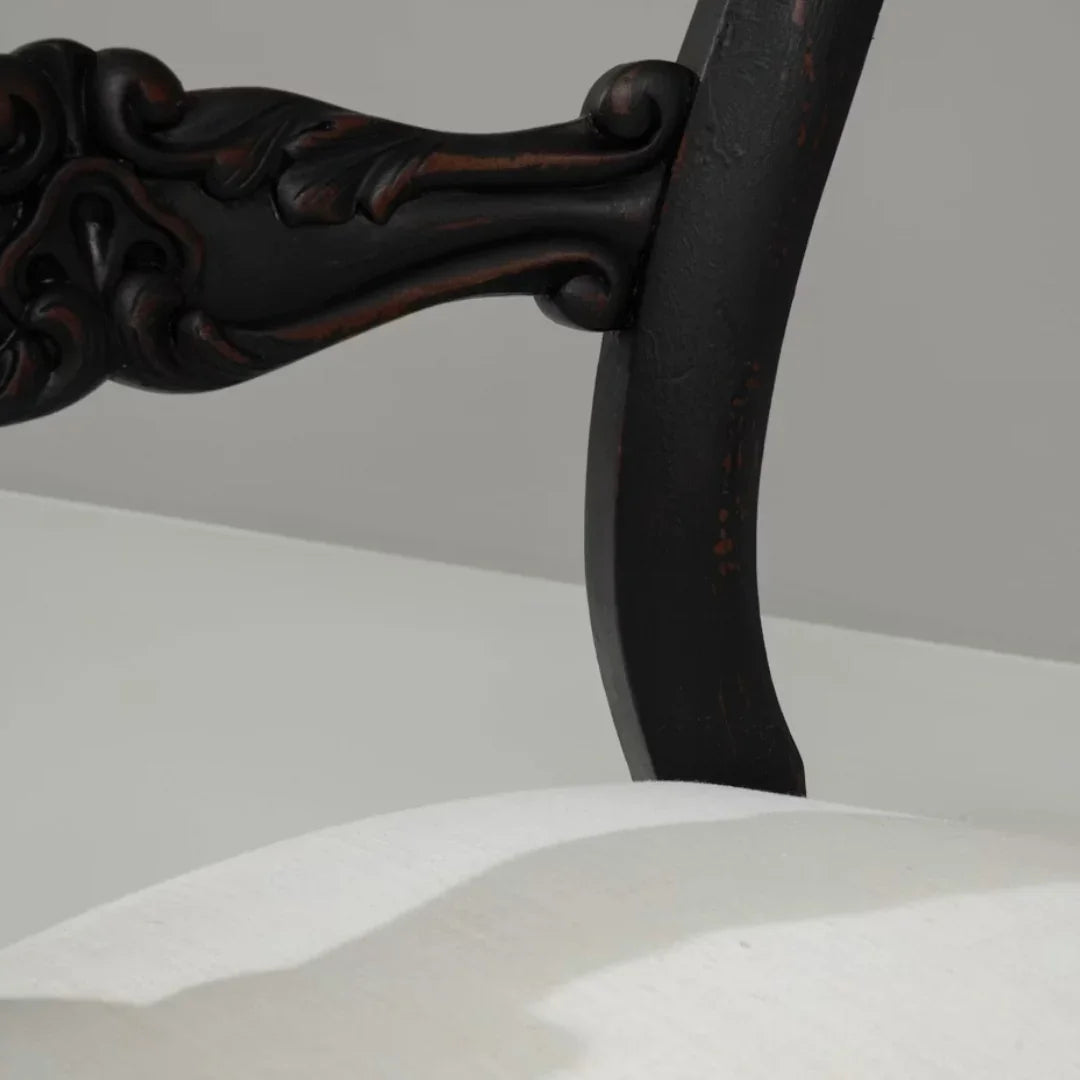 Black Victorian Cameo-Back Chairs, Set of 4, Circa 1910