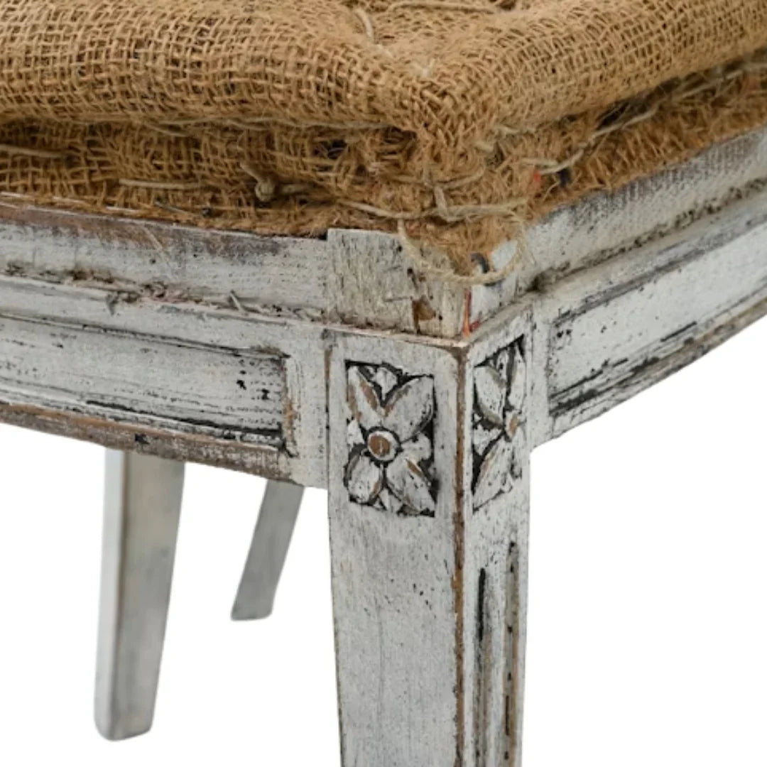 White French Gustavian Dining Chairs, Set of 8, Circa 1920
