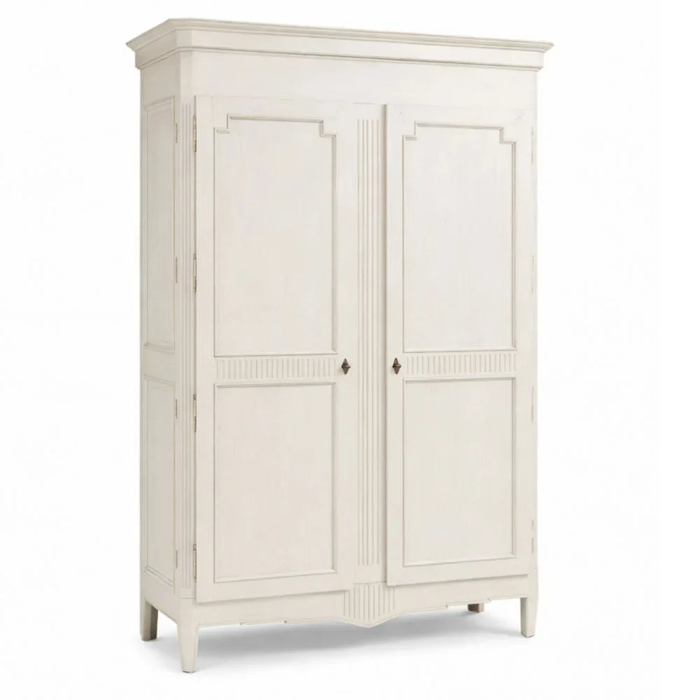 Regal French White Panel Armoire