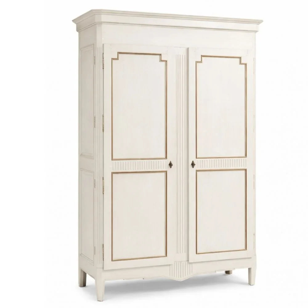 Regal French White Panel Armoire