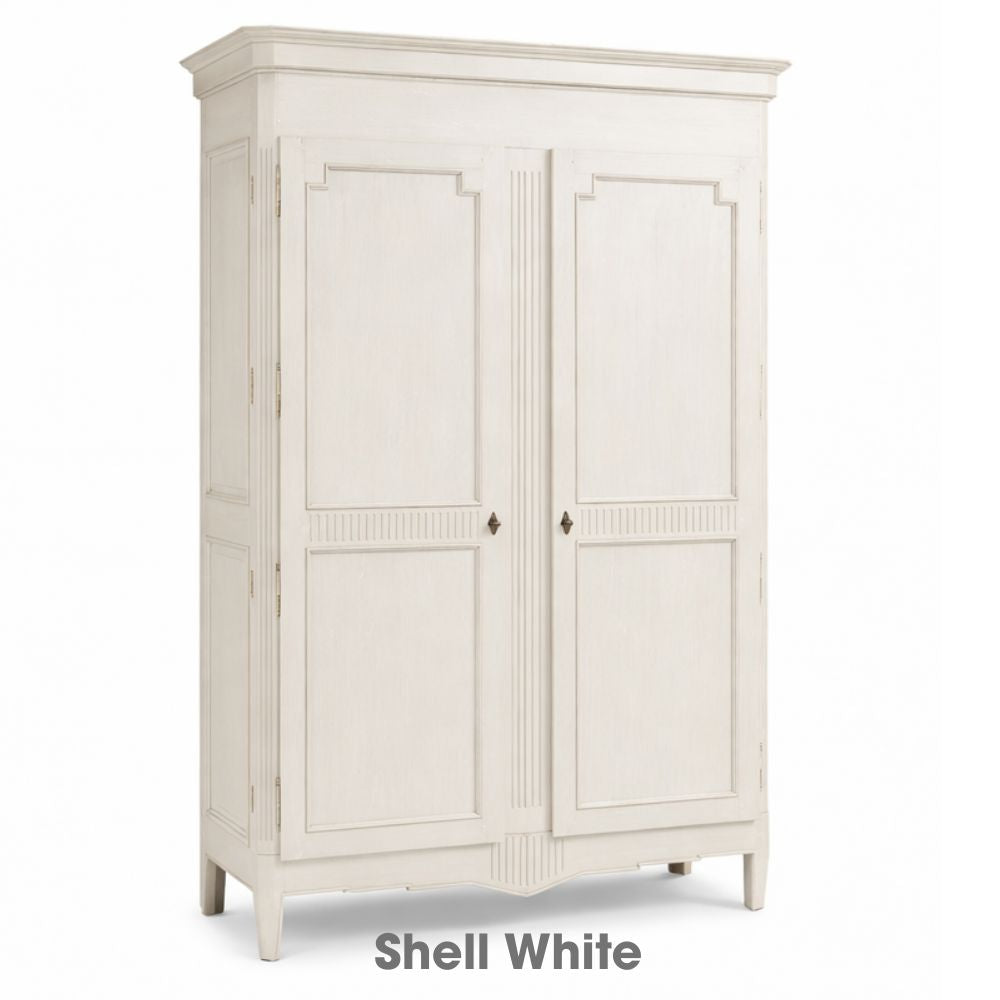 Regal French Carved Panel Armoire