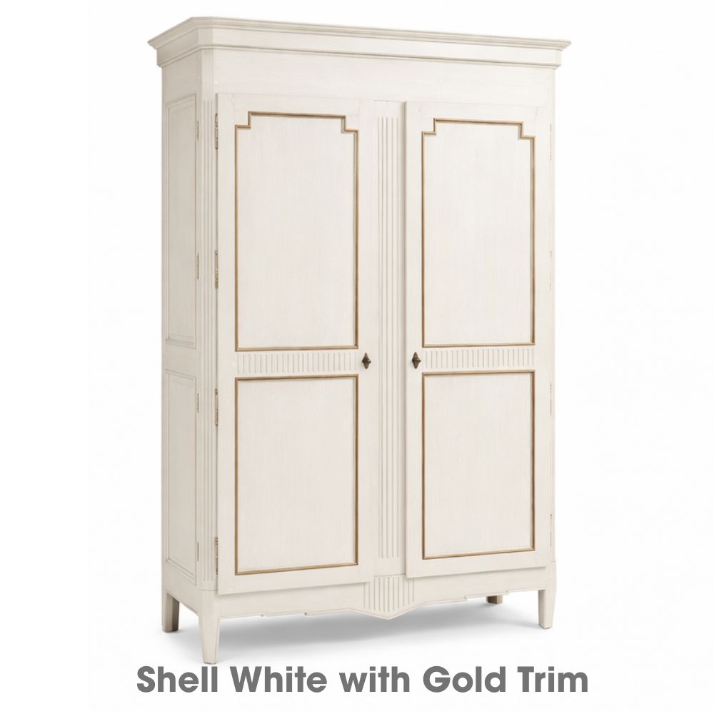 Regal French Carved Panel Armoire