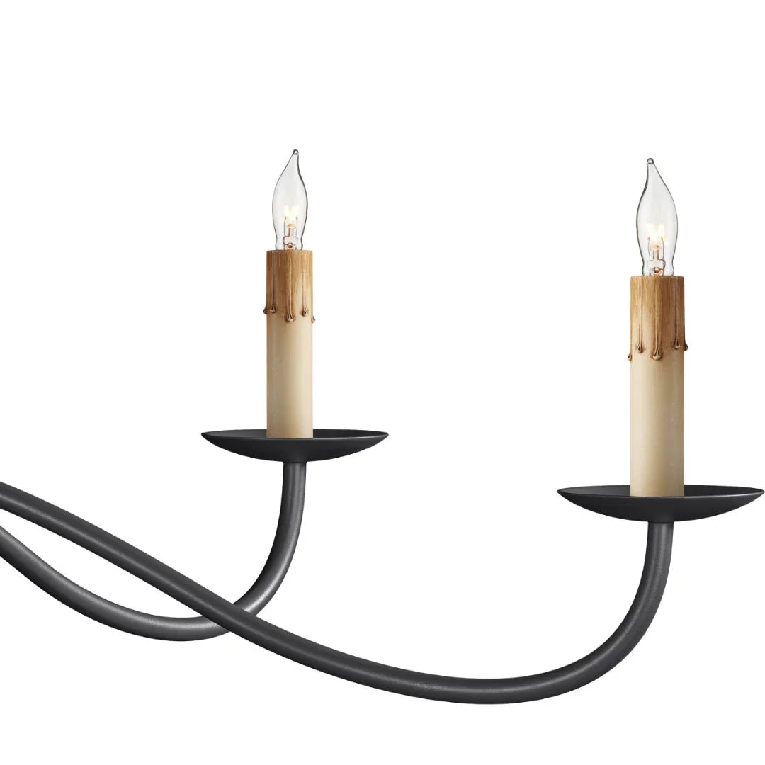 Slender Line Saxon Black Chandelier