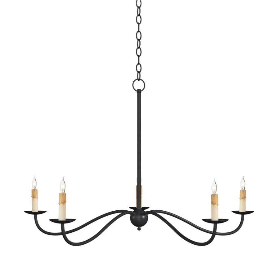 Slender Line Saxon Black Chandelier