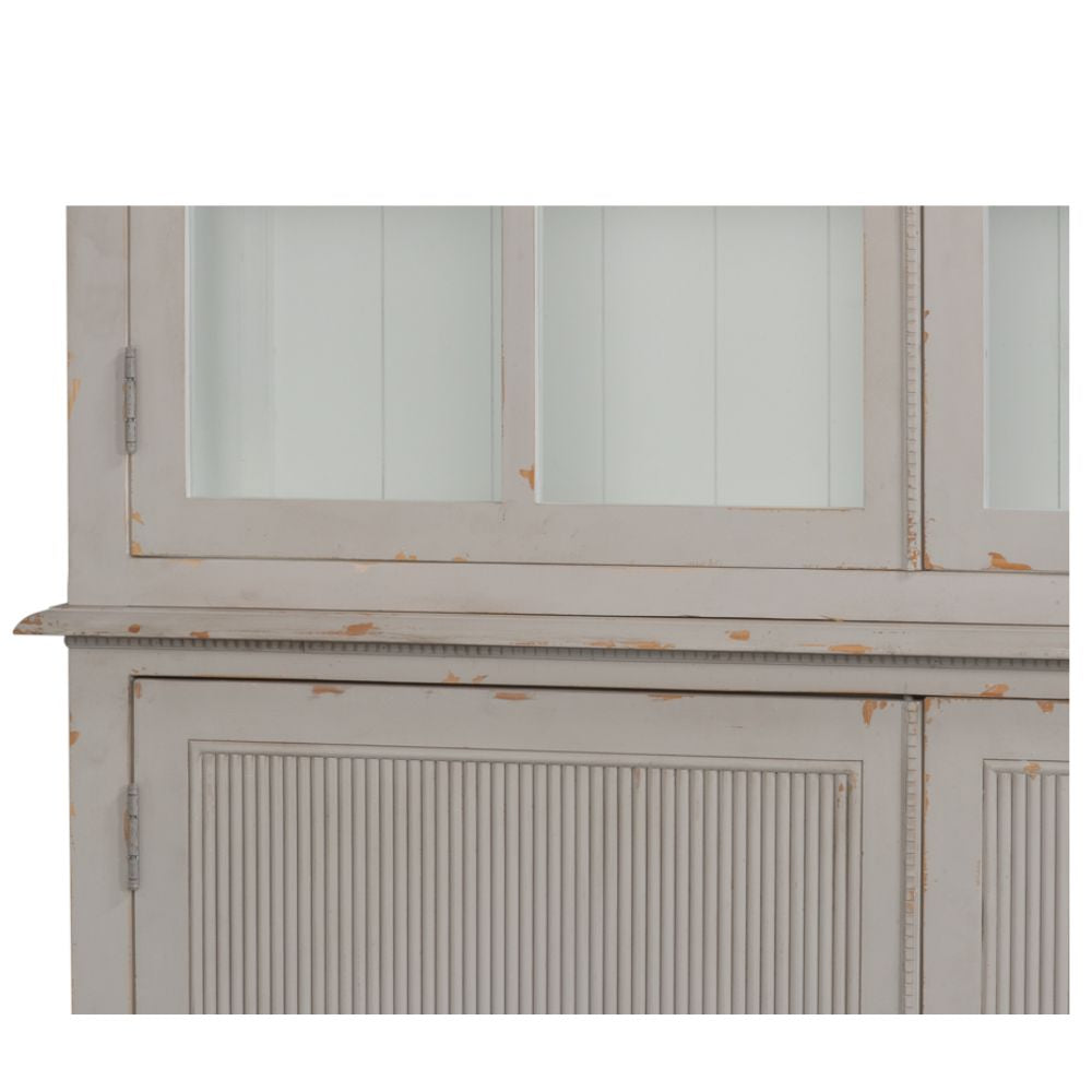 Soft Grey Harper Glass Display Cabinet