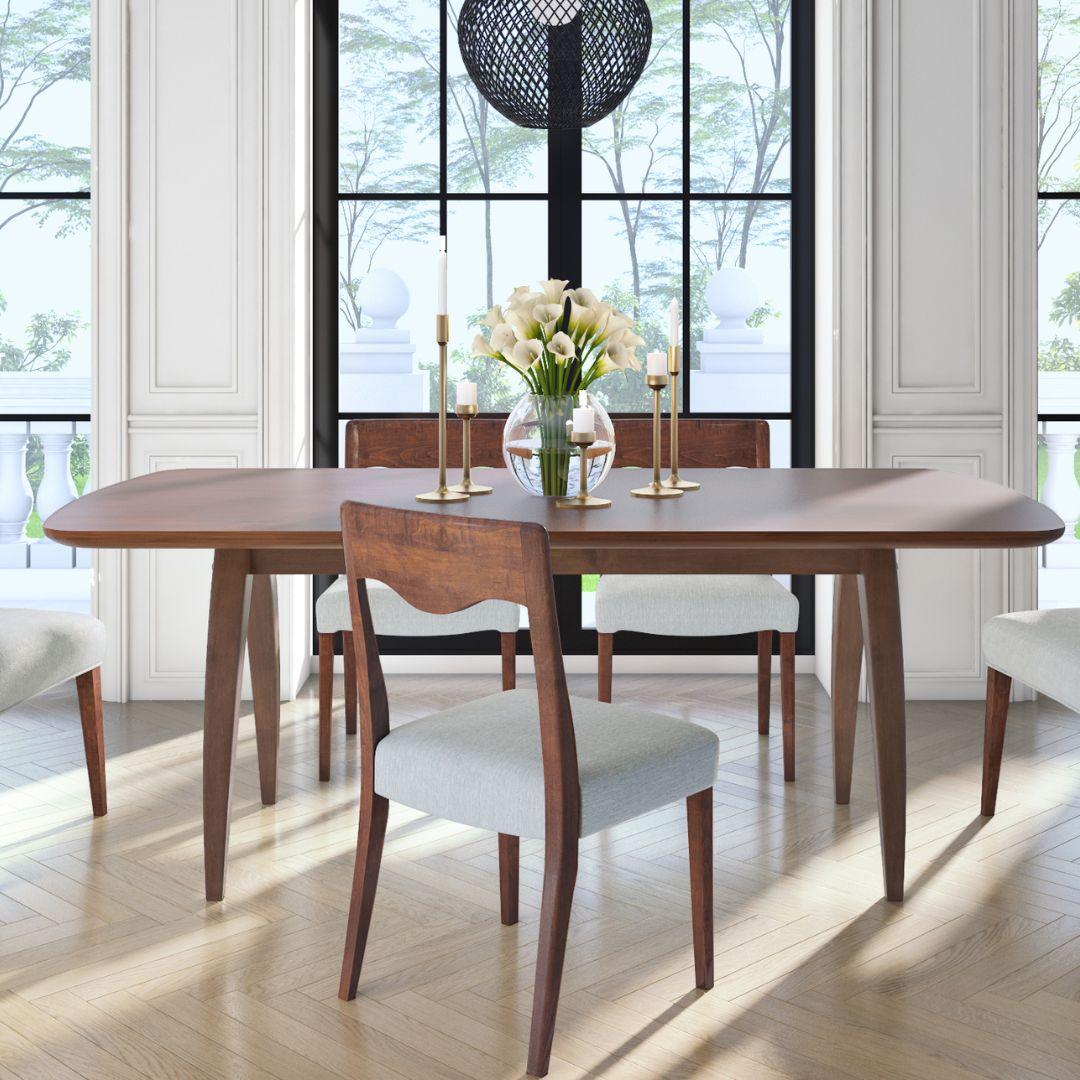 Mid Century Arched Leg Dining Table