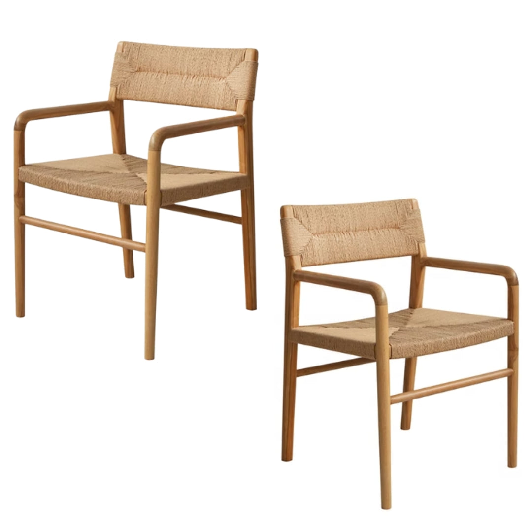 Handwoven Natural Loom Dining Armchair