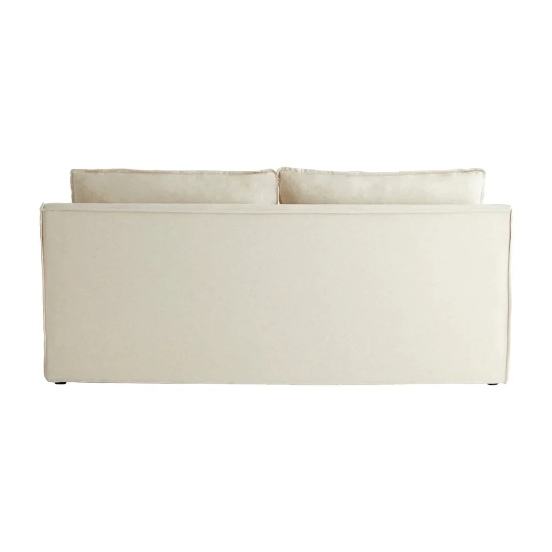 Cream Linen Weave Sofa