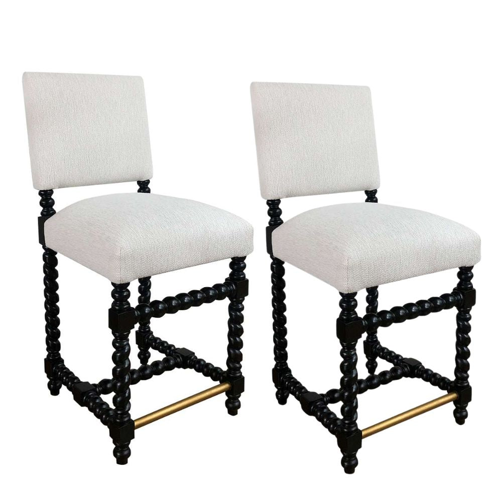 Spiral Leg Spanish Counter Stool