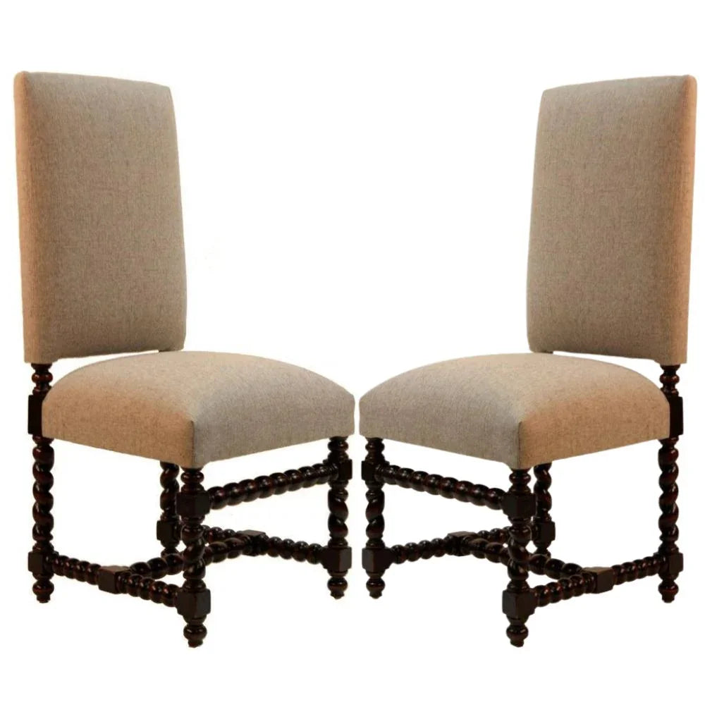 Spiral Leg Spanish Dining Chair