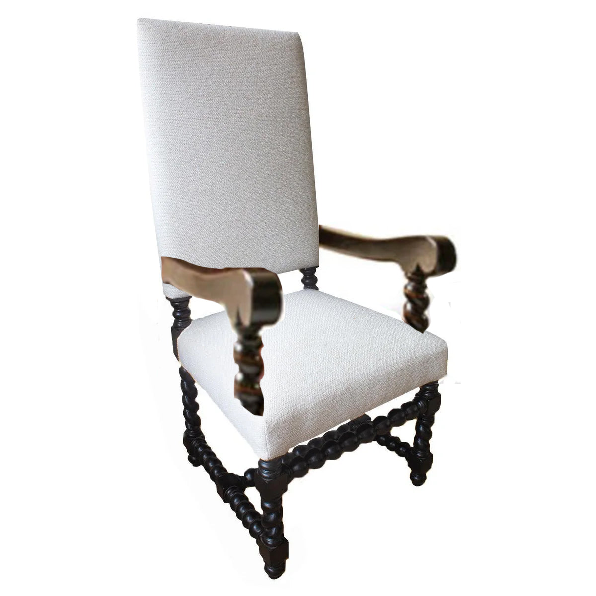 Blanco Spiral Leg Spanish Dining Chair