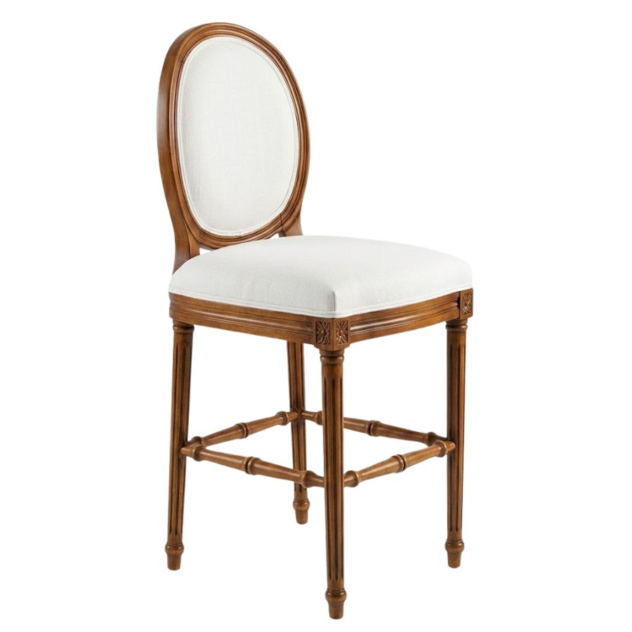 Wood Stained Saint German French Stool