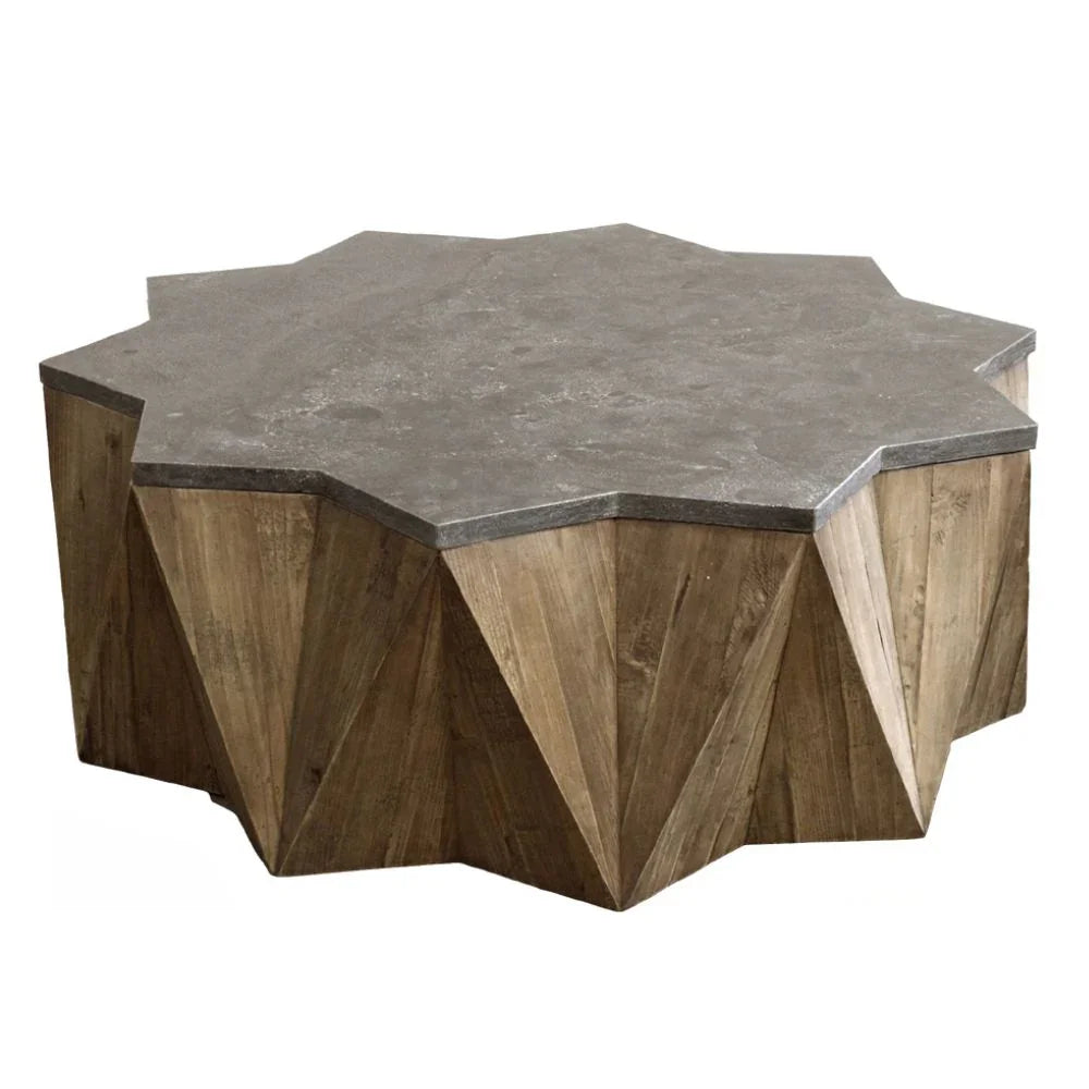 Bluestone Marble Top Star Base Coffee Table