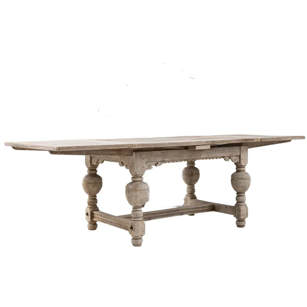 Natural Antique Oak Dining Folding Table, Circa 1900