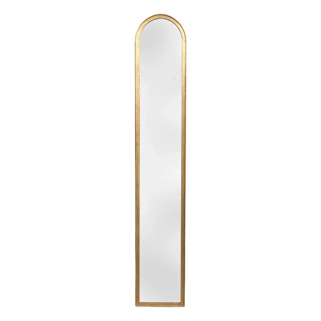 Golden Tall Slim Arched Mirror