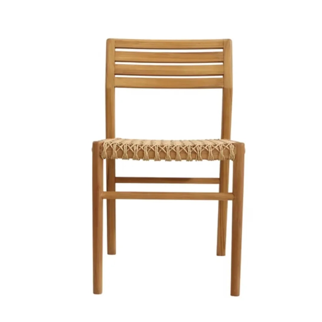 Teak Weave Outdoor Dining Chair