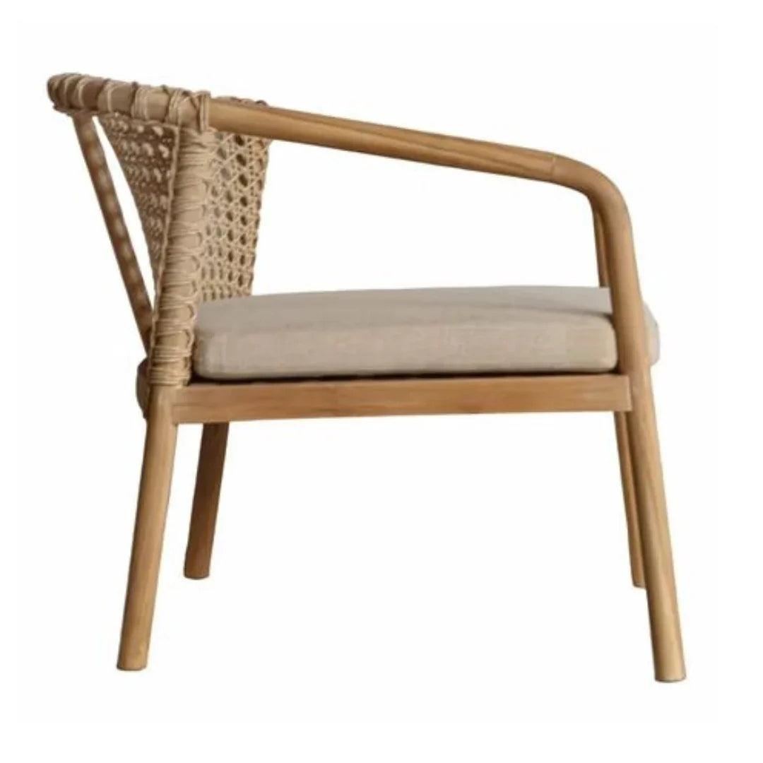 Teak Wood Occasional Accent Chair