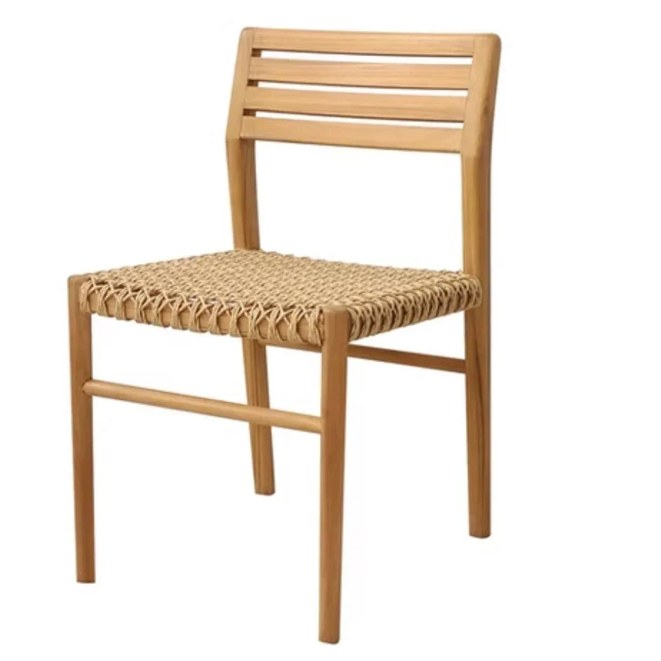 Teak Weave Outdoor Dining Chair
