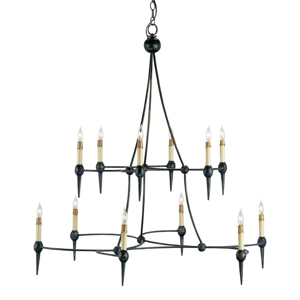 Tiered Black Gothic Chandelier