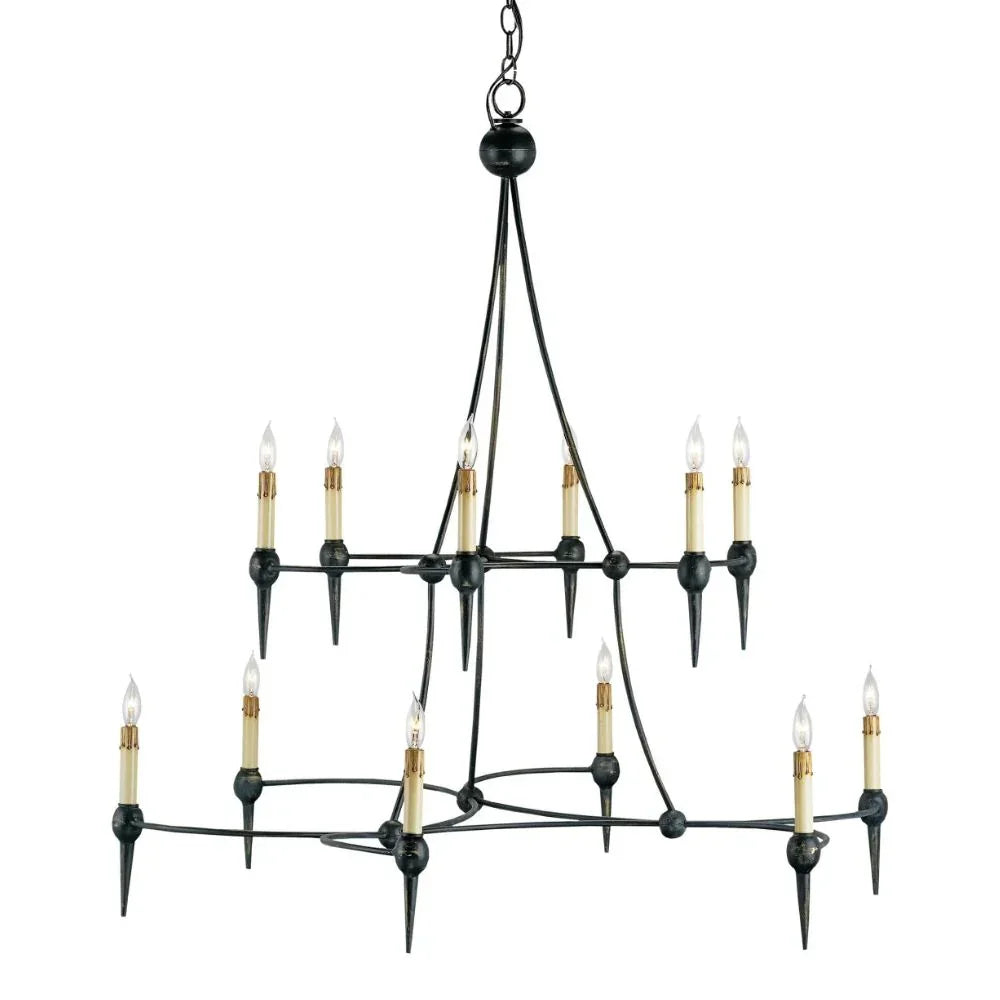 Tiered Black Gothic Chandelier