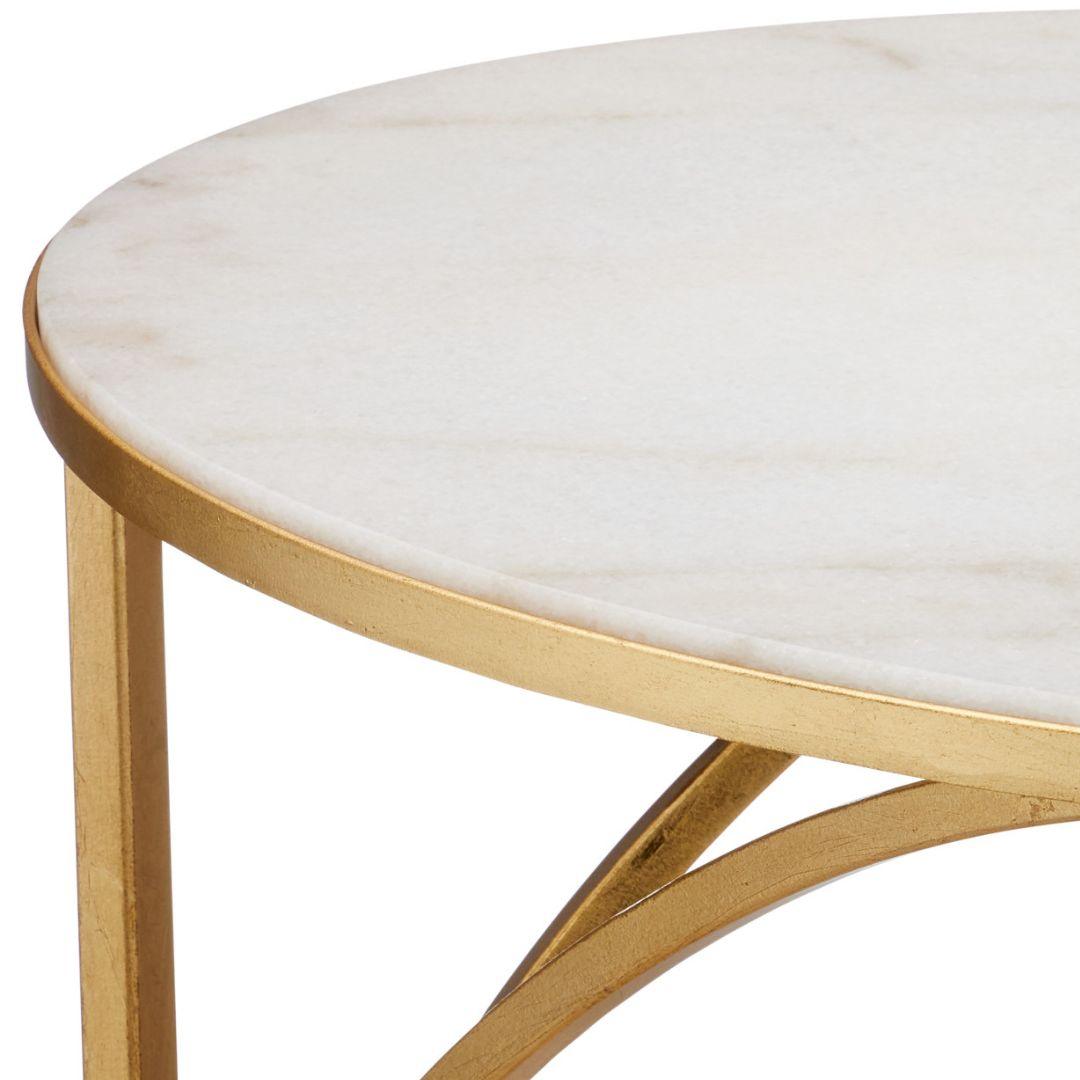 Golden Cantilever Accent Table