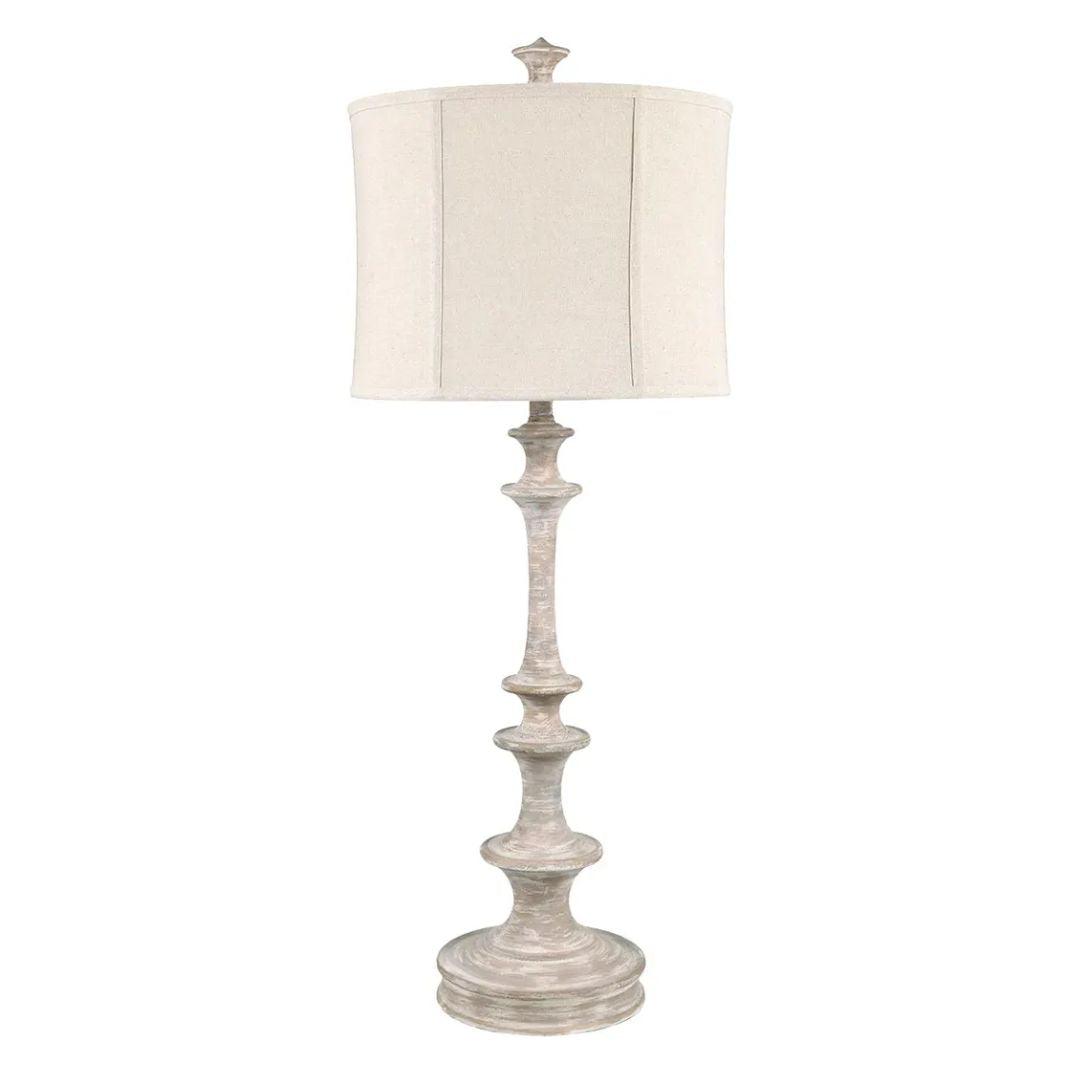Shabby Chic Totem-Inspired Table Lamps - Set of 2
