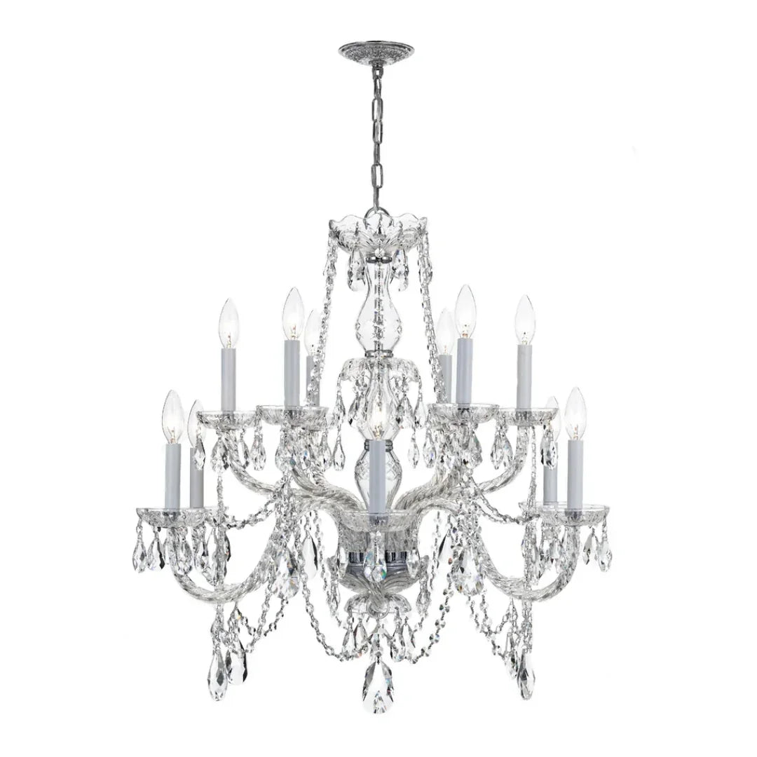 Traditional Two Tier Crystal Chandelier