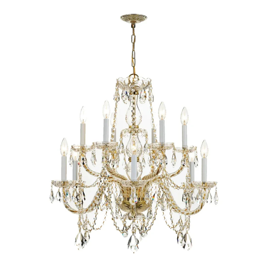 Traditional Two Tier Crystal Chandelier