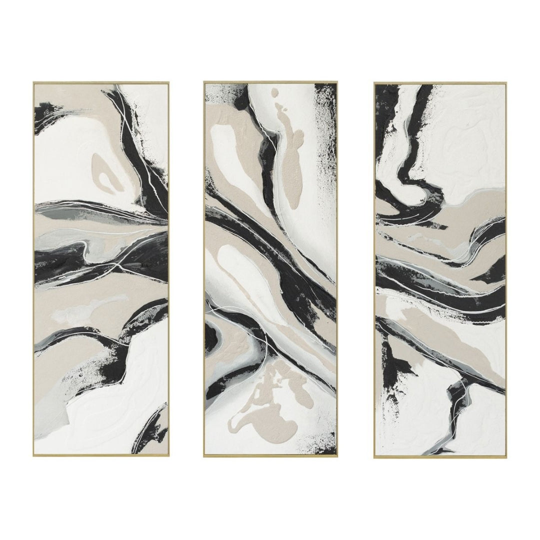 Tranquil Flow Hand Painted Wall Art