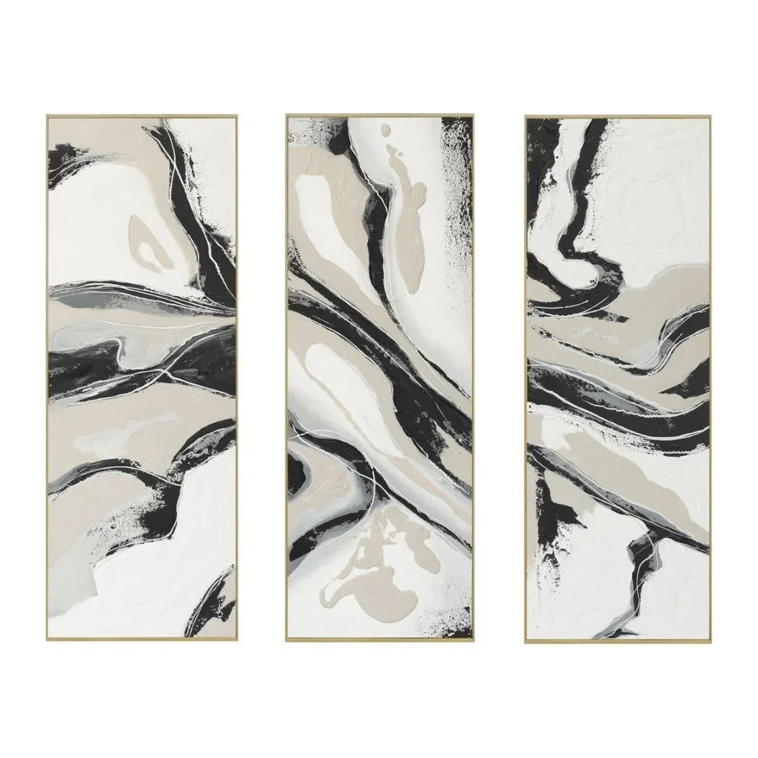 Tranquil Flow Hand Painted Wall Art