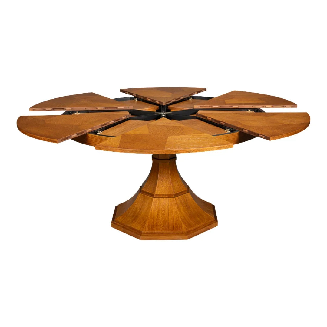 Transitional Herringbone Expandable Jupe Table