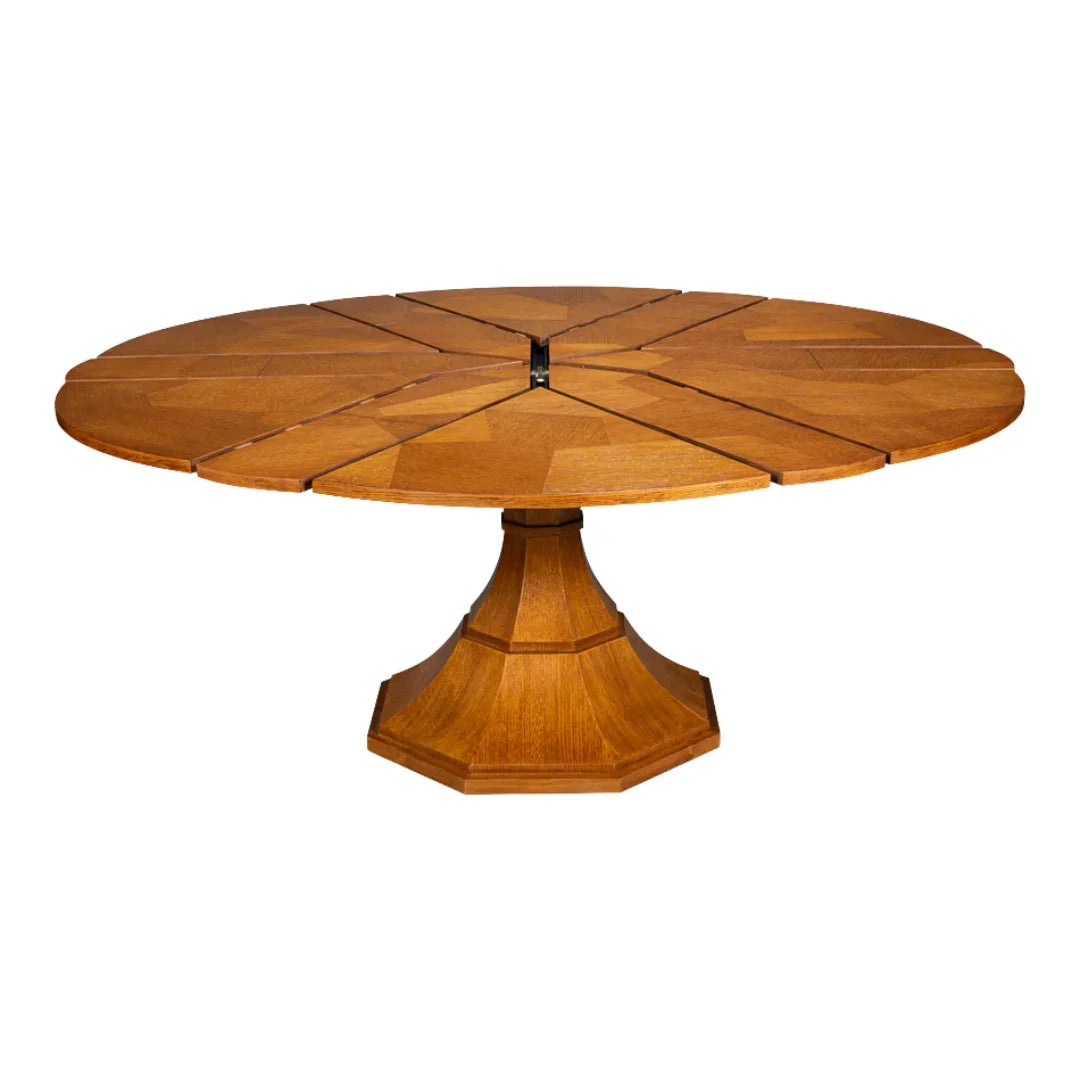 Transitional Herringbone Expandable Jupe Table