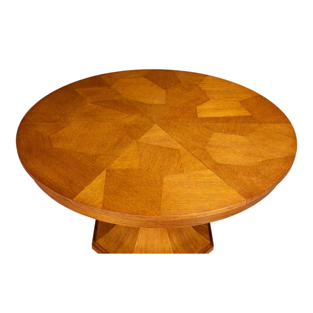 Transitional Herringbone Expandable Jupe Table