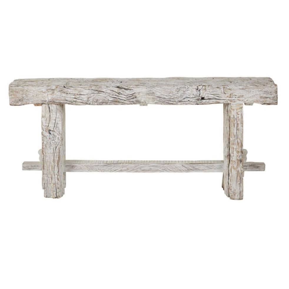 Aged Reclaimed Trestle Console Table