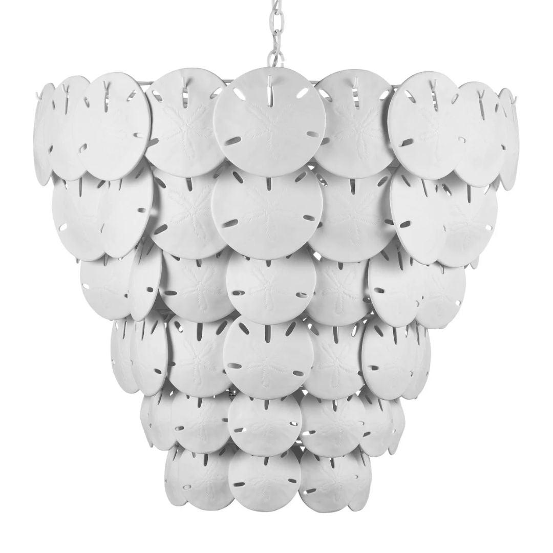 White Sand Dollars Extra Large Chandelier