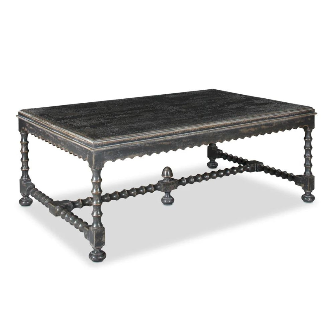 French Turned-Leg Coffee Table