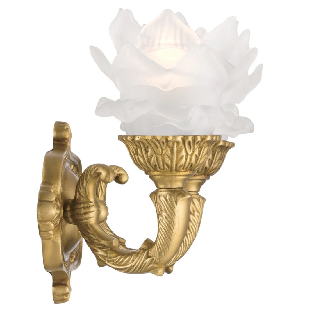 Double Maison Royale Brass Floral Wall Sconce