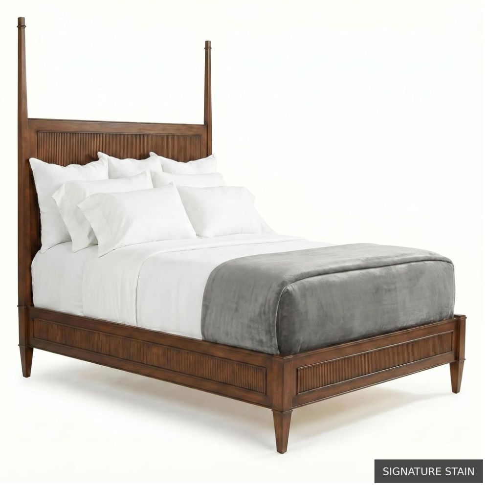 Two Poster Reeded Platform Bed