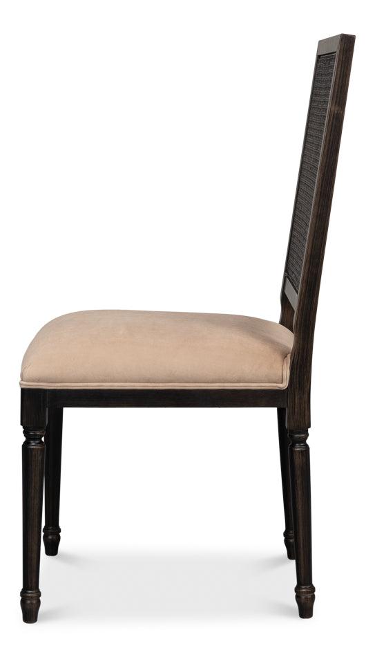 Black Cane Back Side Chairs - Set