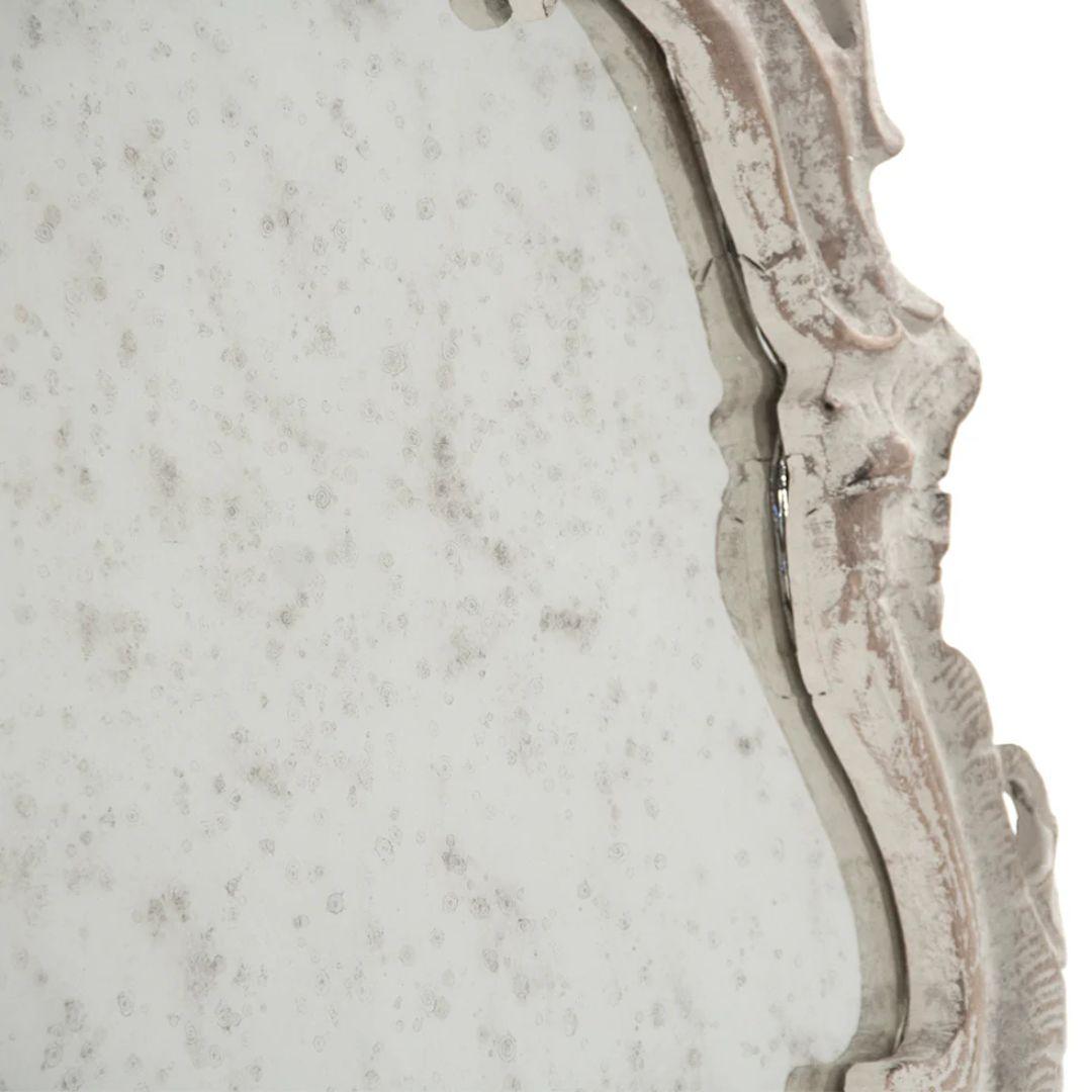 Ornate White Shabby Chic Mirror