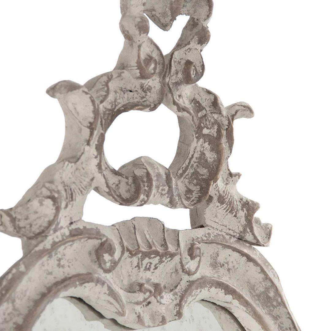 Ornate White Shabby Chic Mirror