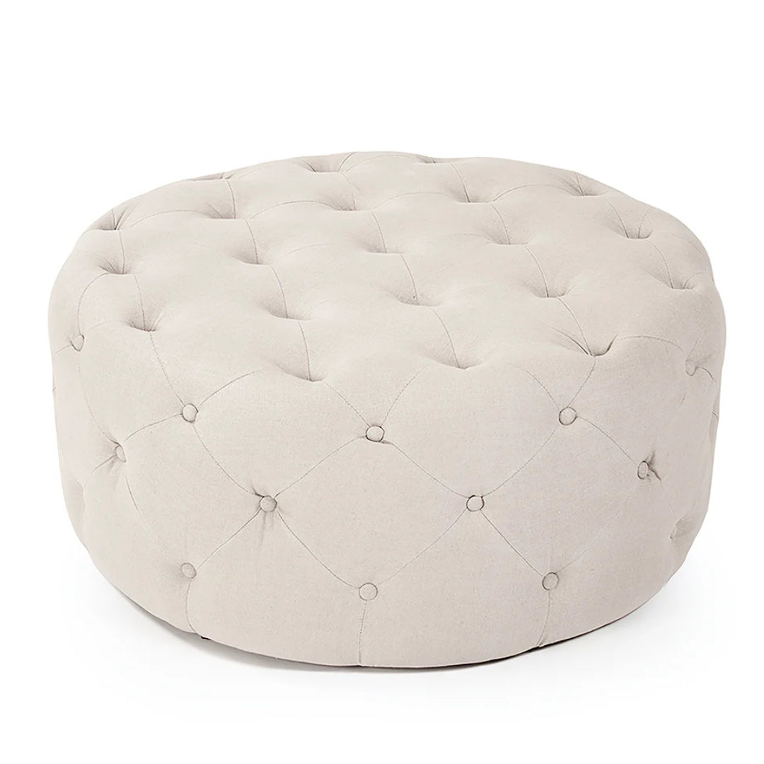 Tufted Round Lounge Ottoman
