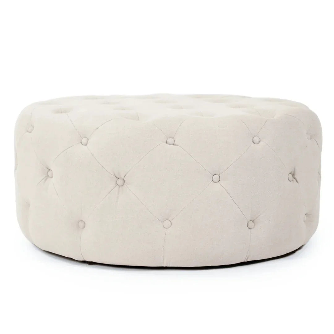 Tufted Round Lounge Ottoman