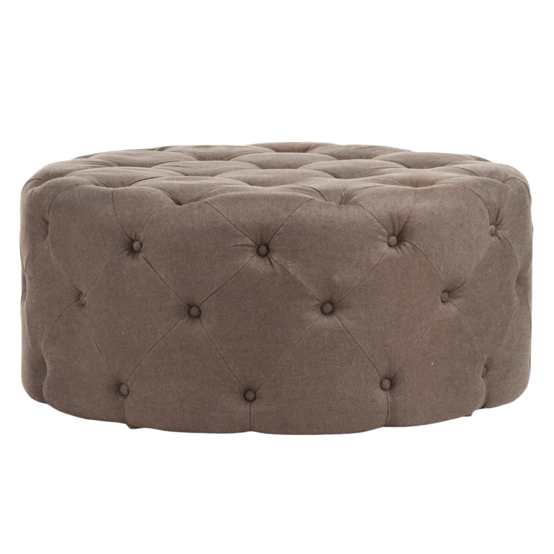 Tufted Round Lounge Ottoman